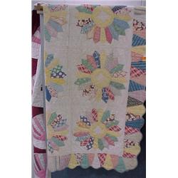 68"x72" Old "Dresden Plate" Quilt...