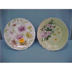 Two 9 1/2" Hand Painted Plates...