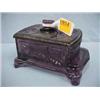 Image 1 : 7"L Amethyst Glass Stove Box...