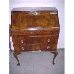 41"Hx29"W Burl Wood Deco Secretary...