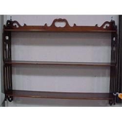 30"W Mahogany Wall Shelf...