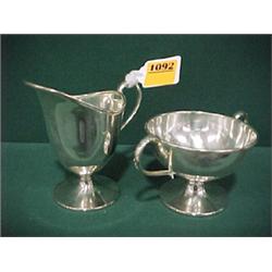 Silver Plated Creamer and Sugar...