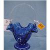 Image 1 : 9"H Fenton Hand Painted Basket...