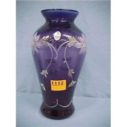 10" Hand Painted Fenton Vase...