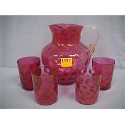 8" Cranberry Water Set...