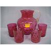 Image 1 : 8" Cranberry Water Set...