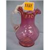 Image 1 : 5 1/2" Cranberry Cream Pitcher...