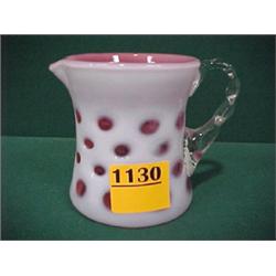 3 1/2  Fenton Cranberry Cream Pitcher...