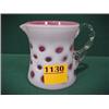Image 1 : 3 1/2" Fenton Cranberry Cream Pitcher...