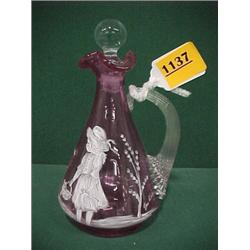 7 1/2  Mary Gregory Cruet...