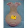 Image 1 : 8"H Pink Satin Vase...