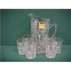 11"H Molded Glass Beverage Set...