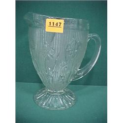 9" "Iris and Herringbone" Pitcher...