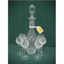 12 1/2  Cut Crystal Liqueur Set...