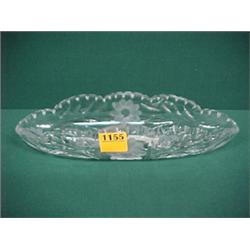 12" Cut Crystal Celery Dish...