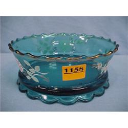 7 1/2" Hand Painted Blue Bowl...