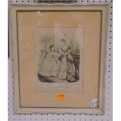 11 1/2" x 8 1/2" French Fashion Print...