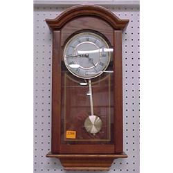 26"L Contemporary Oak Wall Clock...