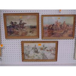 Three 1940's C.M. Russell Prints...