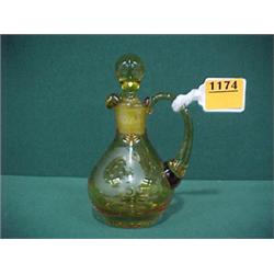 6" Amber Crystal Cruet...