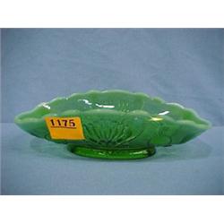 8 1/2" Green Opalescent Bowl...