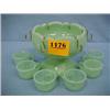 Image 2 : 3 1/2"Child's Jadeite Punch Set...