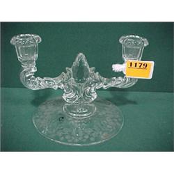 5 H Etched Crystal Candlestick...