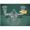 Image 1 : 5"H Etched Crystal Candlestick...