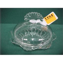 6 D Clear Glass Butter Dome...