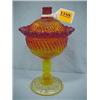 Image 1 : 9" Amberina "Swirl" Candy Dish...