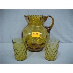 8" Amber Water Set...