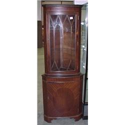 71"H x 26"W Mahogany Corner Curio...