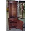 Image 2 : 71"H x 26"W Mahogany Corner Curio...