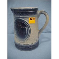 8  Blue Pottery Milk Pitcher...