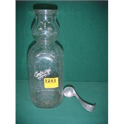 9 1/2"H Cream Top Milk Bottle...