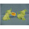 Image 1 : Two 3 1/2"H Vaseline Opalescent Dogs...