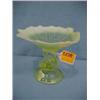 Image 1 : 5"H Vaseline Dolphin Comport...