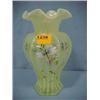 Image 1 : 9" Fenton Vaseline Vase...