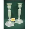 Image 1 : 8 1/2"H Pair of Fenton Candlesticks...