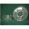Image 1 : 11"D Crystal Bowl and Tray...