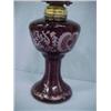 Image 2 : 20"H Ruby Glass Oil Lamp...
