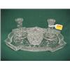 Image 1 : Five Pc. Molded Glass Dresser Set...
