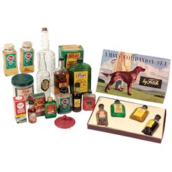 Barbershop supplies (14), Fitch's grooming products, NOS "A Man's Companion Set" in box, others w/or