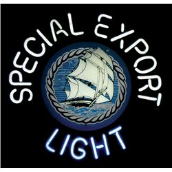 Breweriana neon sign, "Special Export Light," NOS cond, 22" x 22.5"W.