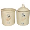 Image 1 : Stoneware jug & crock (2), both Red Wing w/large wings & Union Stoneware ovals, jug has small chip o