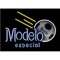 Breweriana neon sign, "Modelo," NOS cond, 22.5"H x 29.5"W.