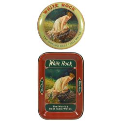 Advertising change trays (2), both for White Rock-The World's Best Table Water, litho on metal by Ch