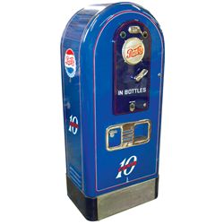 Pepsi-Cola machine, Jacobs, 10 Cent w/round top, edge repair on plastic dial, Restored both inside &