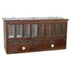 Image 1 : Country store shot cabinet, wood w/orig surface, 8 glass windows for different sized shot, 2 drwrs b