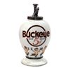 Image 1 : Syrup dispenser, Buckeye Root Beer w/Centaurs, ceramic urn-shape w/old pump w/RB button insert, VG+ 